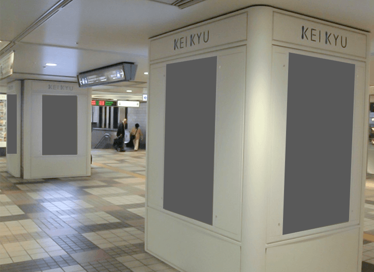 上大岡駅デジタルサイネージ9面_改札口前_ウィング_京急百貨店